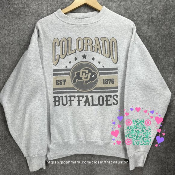 Vintage University of Colorado Buffaloes Sweatshirt CU Buffaloes Shirt tee - Picture 1 of 2